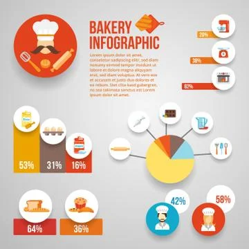 Bakery Infographics Set イラスト素材