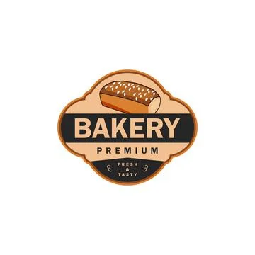 Bakery label logo template design concept Stock Illustration