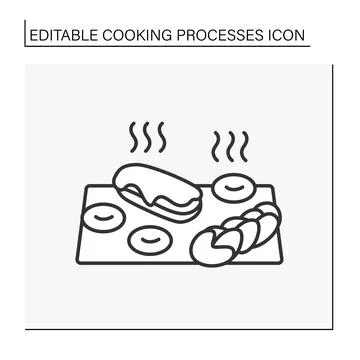 Bakery line icon Stock Illustration