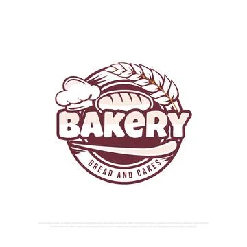 Bakery logo design badge vector, best for bread and cakes shop, food store .. Stock Illustration