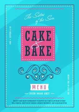 Bakery menu design template vectror Stock Illustration