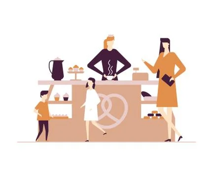 Bakery - modern vector flat design style illustration Stock Illustration