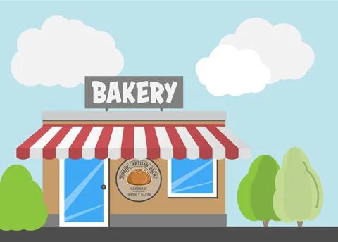 Bakery or bakeshop building Ilustración de archivo