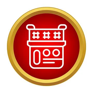 Bakery or cafe shop building vector icon Stock Illustration