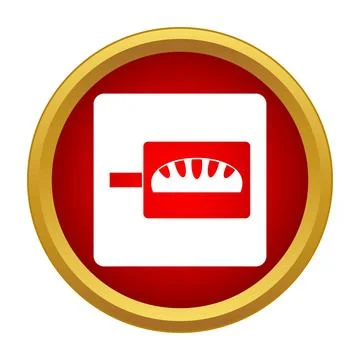 Bakery oven baking bread icon vector illustration Illustrazione stock