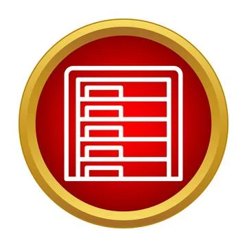 Bakery oven rack with baking trays icon Stock Illustration