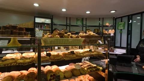 Bakery in Paris: Daily Operations Stock Footage 298402778