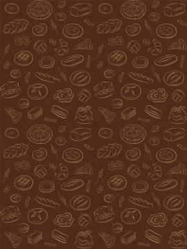 Bakery pattern Illustrazione stock
