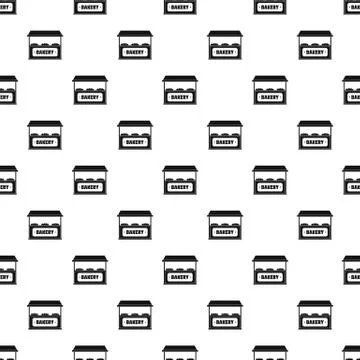 Bakery pattern seamless vector Stock Illustration