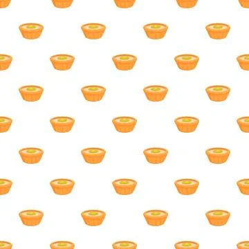Bakery pattern with sweet desserts on white background Stock Illustration
