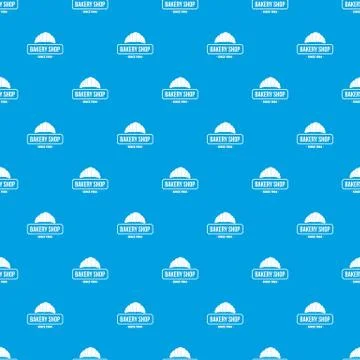 Bakery pattern vector seamless blue Stock Illustration