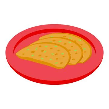 Bakery pita icon isometric vector. Bread dish Stock Illustration