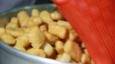 Bakery process - mixing ingredients - chak-chak 스톡 동영상 51310260