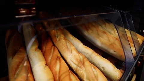 Bakery. Production of bread Stock Footage 209145970