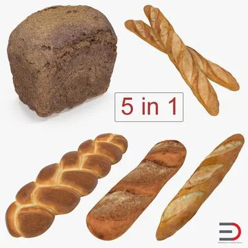 3D Model: Bakery Products 3D Models Collection 2 #91027303