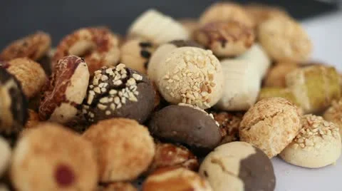 Bakery products and desserts Vídeo Stock 22009952