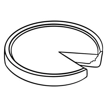 Bakery products. Appetizing pumpkin pie with a cut piece of cake. Stock Illustration