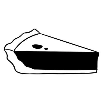 Bakery products. An appetizing sliced piece of pumpkin pie. Stock Illustration