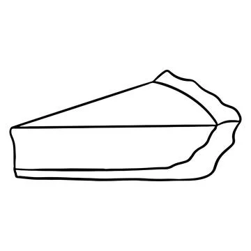 Bakery products. An appetizing sliced piece of pumpkin pie. Stock Illustration