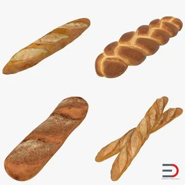 Bakery Products Collection 3D Model