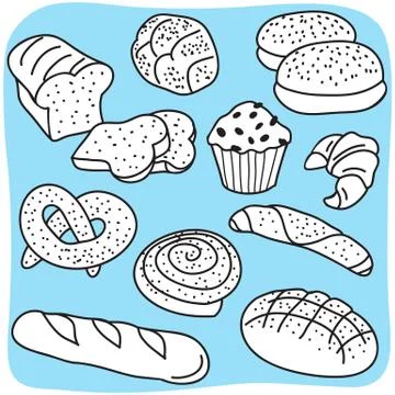 Bakery products Stock Illustration