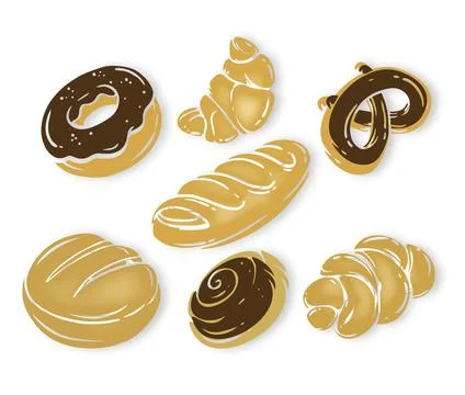 Bakery products Stock Illustration