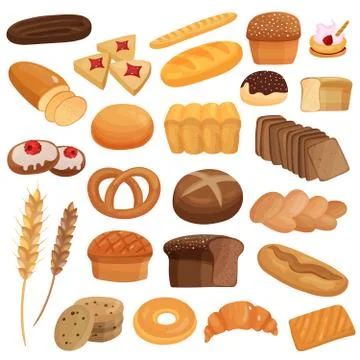 Bakery Products Set Illustrazione stock