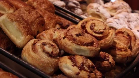 Bakery products in a shell Video stock 133206909