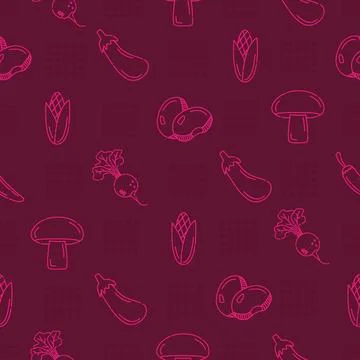 Bakery products, vector seamless pattern Illustrazione stock