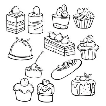Bakery products.Vector  illustration. Stock Illustration