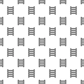 Bakery rack kitchen equipment seamless pattern background Stock Illustration