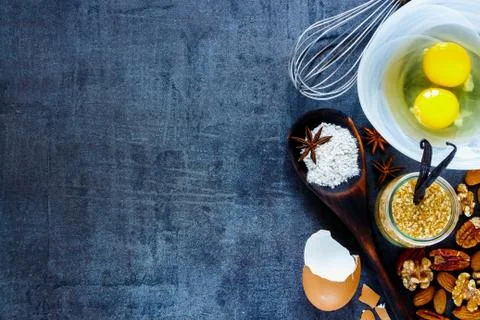 Bakery recipe background Stock Photos
