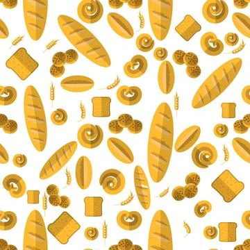 Bakery Seamless Pattern. Bakery Seamless Pattern. Food Background. Fresh B... Stockfoto's