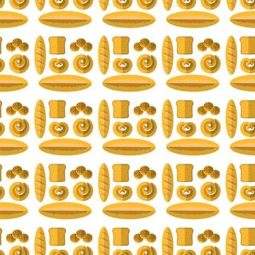 Bakery Seamless Pattern Bakery Seamless Pattern. Food Background. Fresh Ba... Foto stock