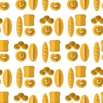 Bakery Seamless Pattern. Bakery Seamless Pattern. Food Background. Fresh B... Stockfoto's