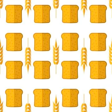 Bakery Seamless Pattern. Food Background Stock Illustration
