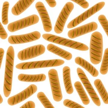 Bakery Seamless Pattern. Food Background. Fresh Baked Products Illustrazione stock