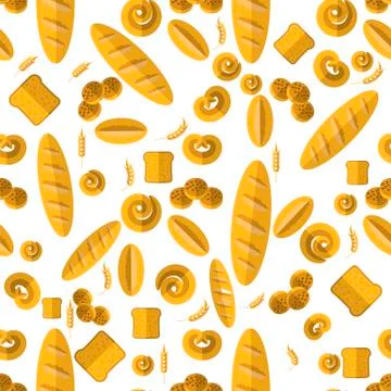 Bakery Seamless Pattern. 库存插图