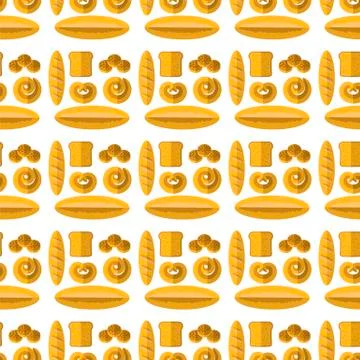 Bakery Seamless Pattern 库存插图