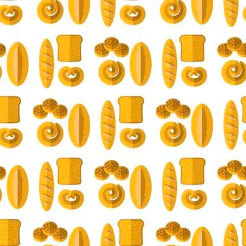 Bakery Seamless Pattern. 库存插图
