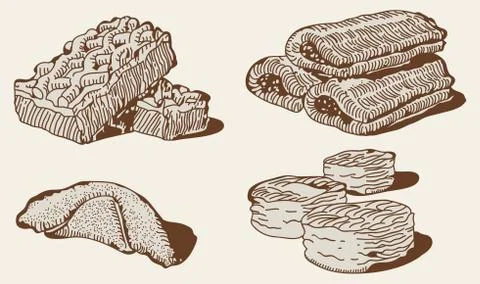 Bakery set Stock Illustration