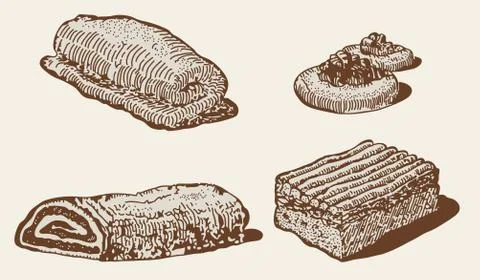 Bakery set Stock Illustration