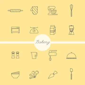 Bakery set vector Stock Illustration