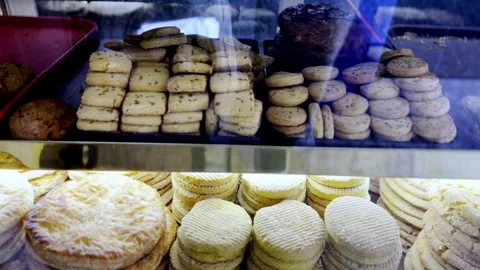 Bakery Shop Displaying Fresh Breads Stock Footage 336177285