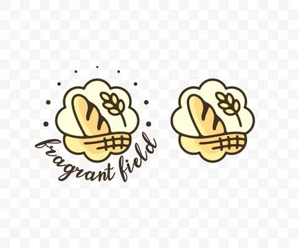 Bakery shop emblem, bread, bake and bakery, colored graphic design Stock Illustration