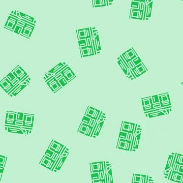 Bakery shop glyph vector seamless pattern Stock Illustration