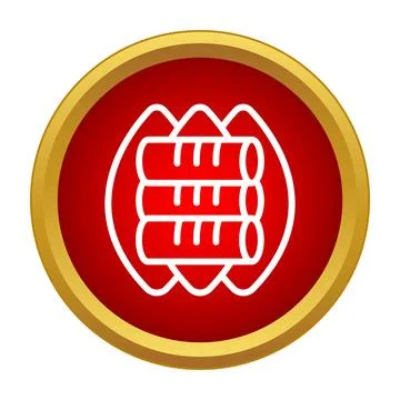 Bakery shop icon showing bread baguettes Stock Illustration