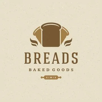 Bakery Shop Logo Design Element Stock Illustration