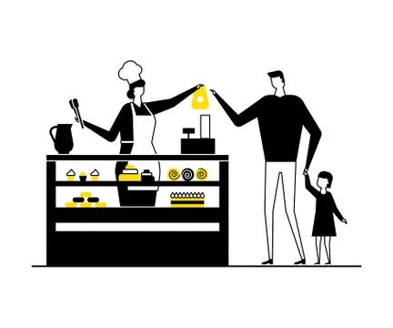 Bakery shop - modern vector flat design style illustration Stock Illustration
