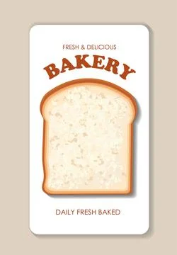 Bakery shop poster. Slice of bread. Homemade bakery and pastry products. Dessert イラスト素材